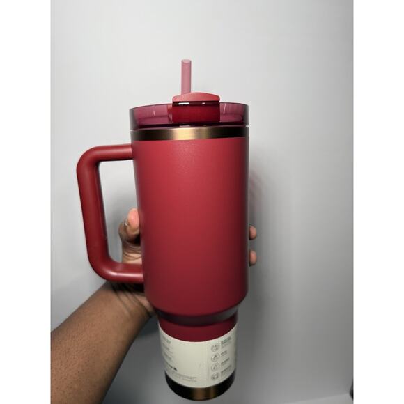 Stanley 2024 Holiday Comfort and Joy GILDED POMEGRANATE 40oz Quencher BNWT BNIB - Picture 4 of 6